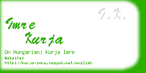 imre kurja business card